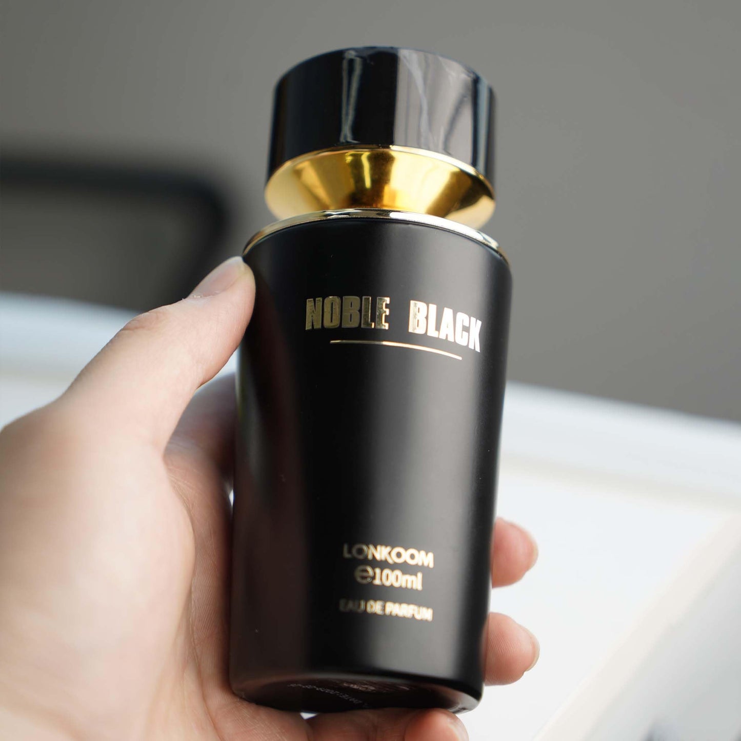 LONKOOM Noble Black Perfume for Women Men, 3.4 Fl Oz/100ml Floral Fruity Perfumes Eau de Parfum Spray Unisex Long-Lasting Fragrance, Lavender Grapefruit Pepper Cedar Wood Tuberose Jasmine Moss Leather