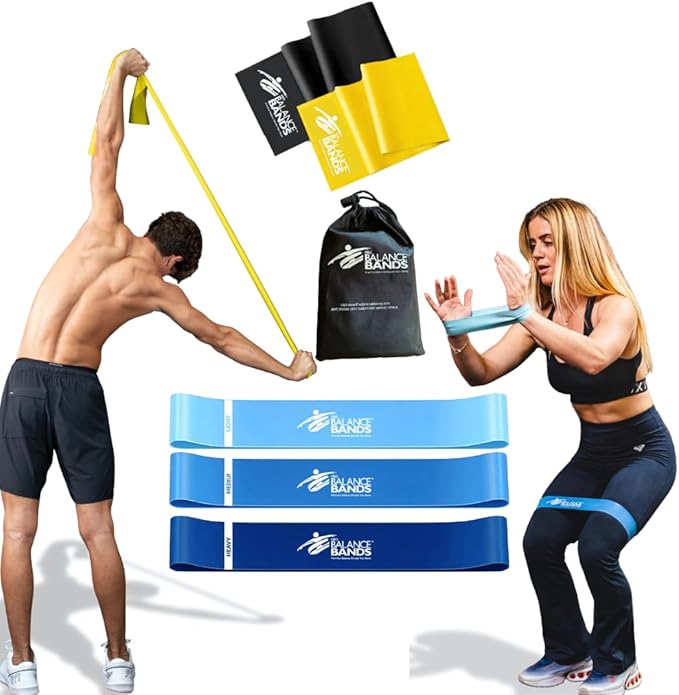 Full Body Resistance Bands for Home Workouts & Strength Training – Loop & Stretch Bands for Muscle, Mobility, Rehab & Trav...
