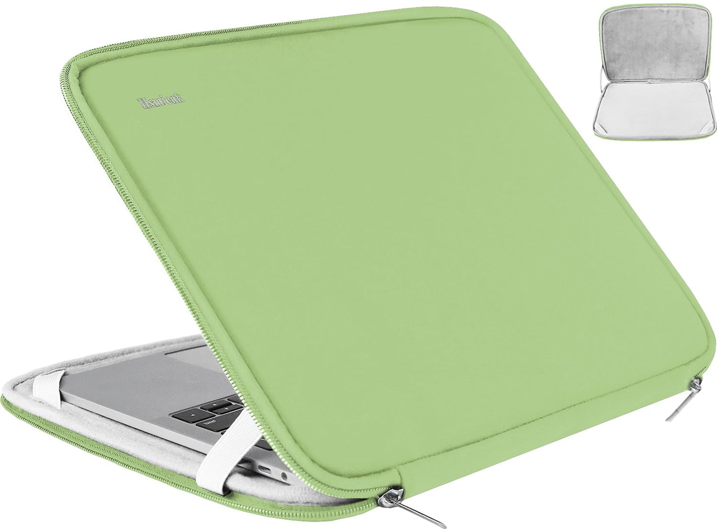 Laptop Sleeve 14 inch  Upgrade Shockproof Protective Computer Case Briefcase Carrying Bag Compatible with 14  HP  Lenovo  Asus  Acer  Notebook  Chromebook Computer  Light Green-New