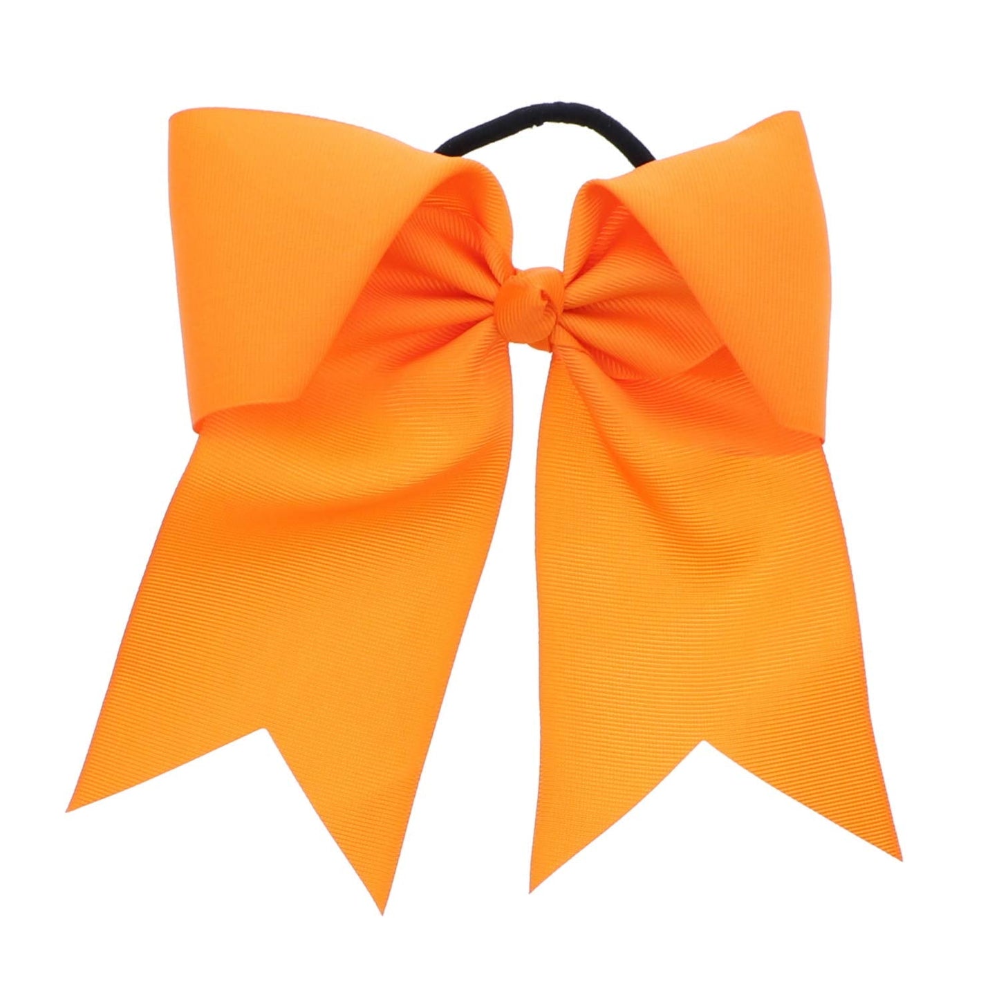 Orange Jumbo Bow Pony with Tails