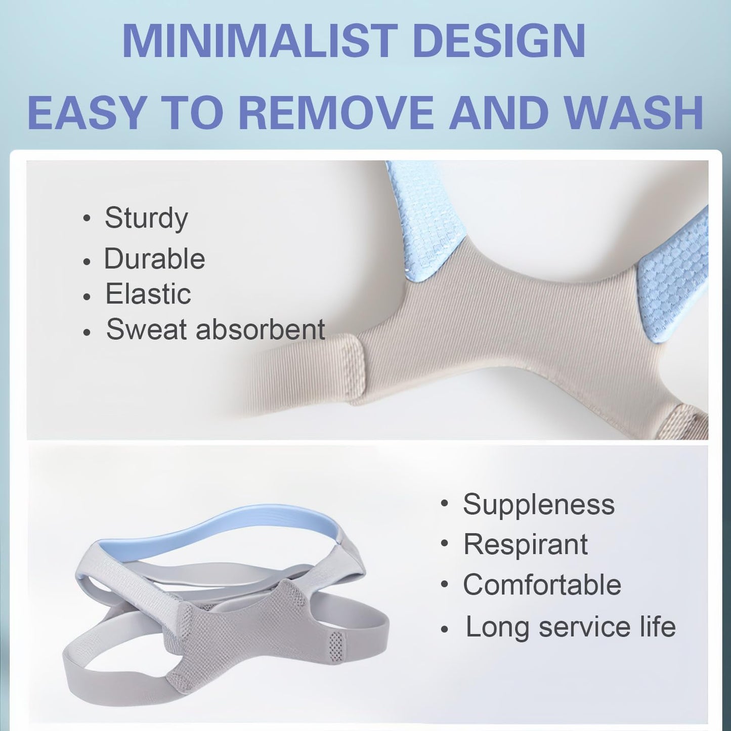 Replacement Universal Nasal Guard Headgear, Replacement Headgear for ResMed Mirage FX Nasal Guard, Breathing Machine Accessory for Mirage FX Elastic Fabric Strap