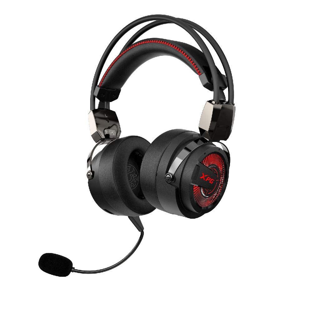 XPG Precog Gaming Headset with Mic Hi-Fidelity Dual Drivers 7.1 Virtual Surround Sound (XPG Precog), One Size