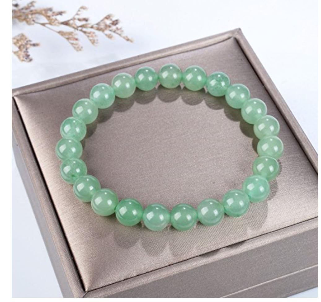 Adabele Real Natural Green Aventurine Gemstone Beaded Bracelet 7.5 inch Stretch Chakra Healing Crystal Stone Jewelry Women Mom G