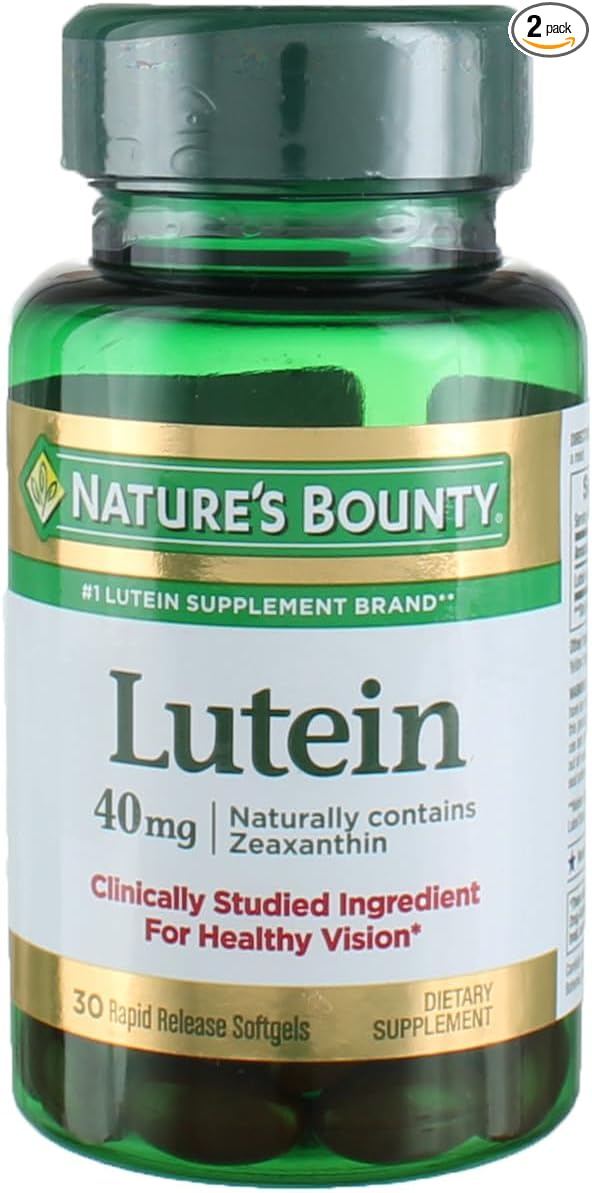 Nature's Bounty Lutein Softgels, 30 count (Pack of 2)
