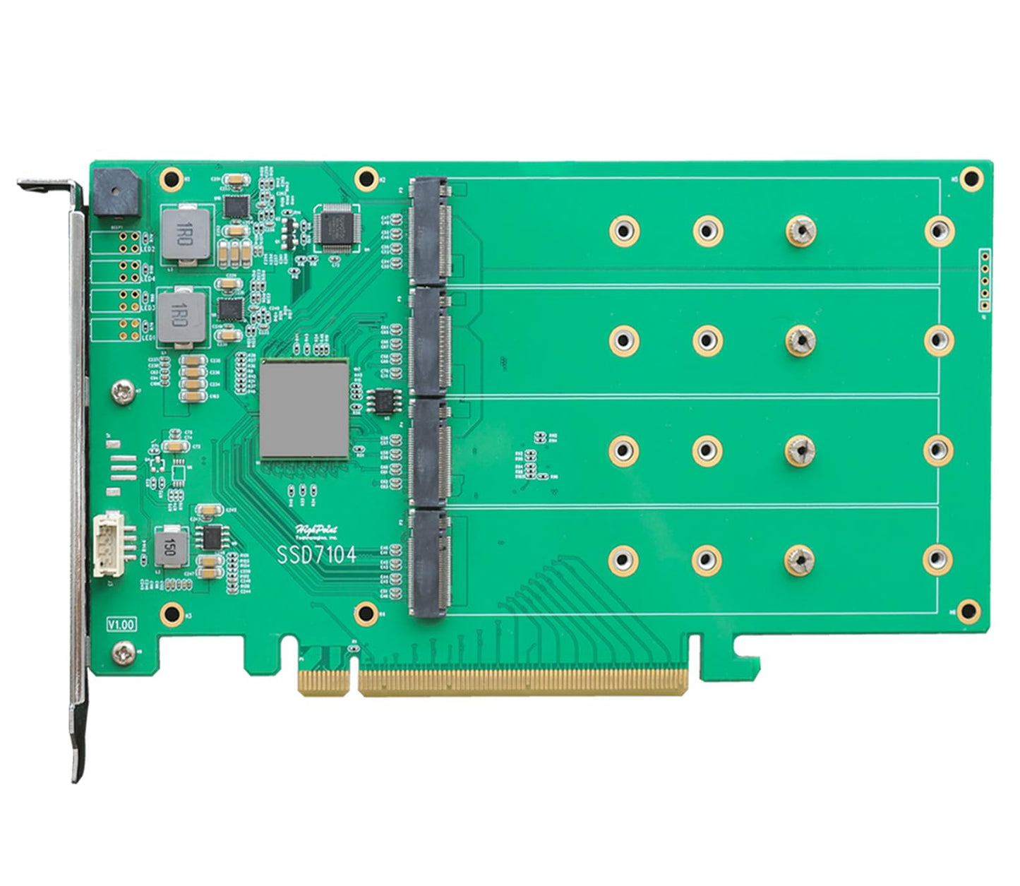 Highpoint 4-Port M.2 Ssd7104 Pcie Gen3 Nvme Raid Controller For Windows, Mac & Linux Systems.