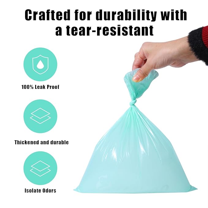 Diaper Bags Disposable for Baby - 20 Refill Rolls (300 Pack) Diaper Trash Bags with Dispenser, Diaper Bag Accessory, Fresh Powder Scent