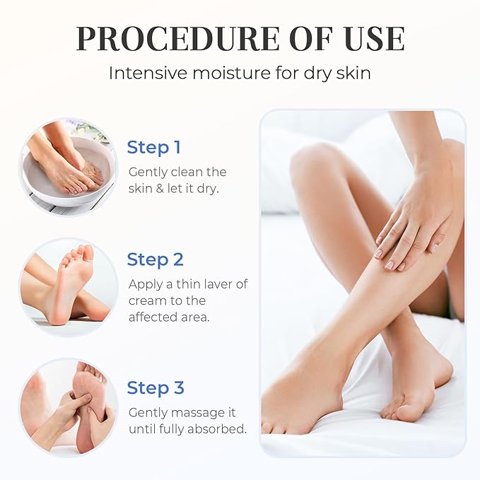 Hydrating and Anti-Cracking Foot Cream, 2025 Moisturising and Relieves Cracking and Dryness Foot Cream, Hand and Foot Repair Cream for Women & Men Callused, Feet, Knee, Elbow, Hand (White-3PCS, #01)