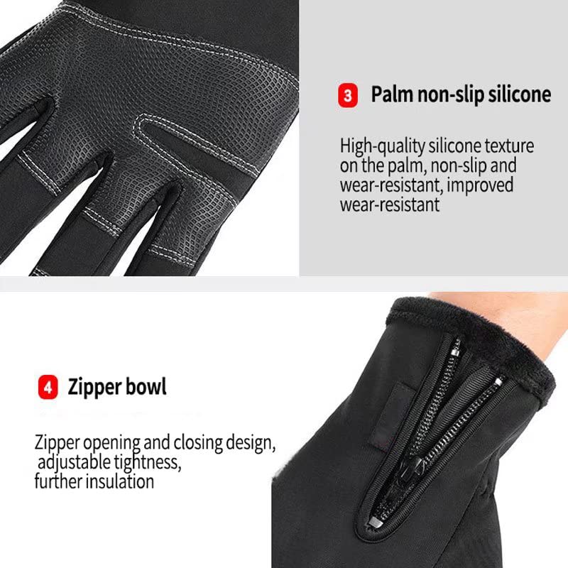 Bakovity Women's Men's Winter Gloves, Cold Weather Warm Gloves,Running,Hiking,Fishing,Hunting,Finger Touch Screen Gloves
