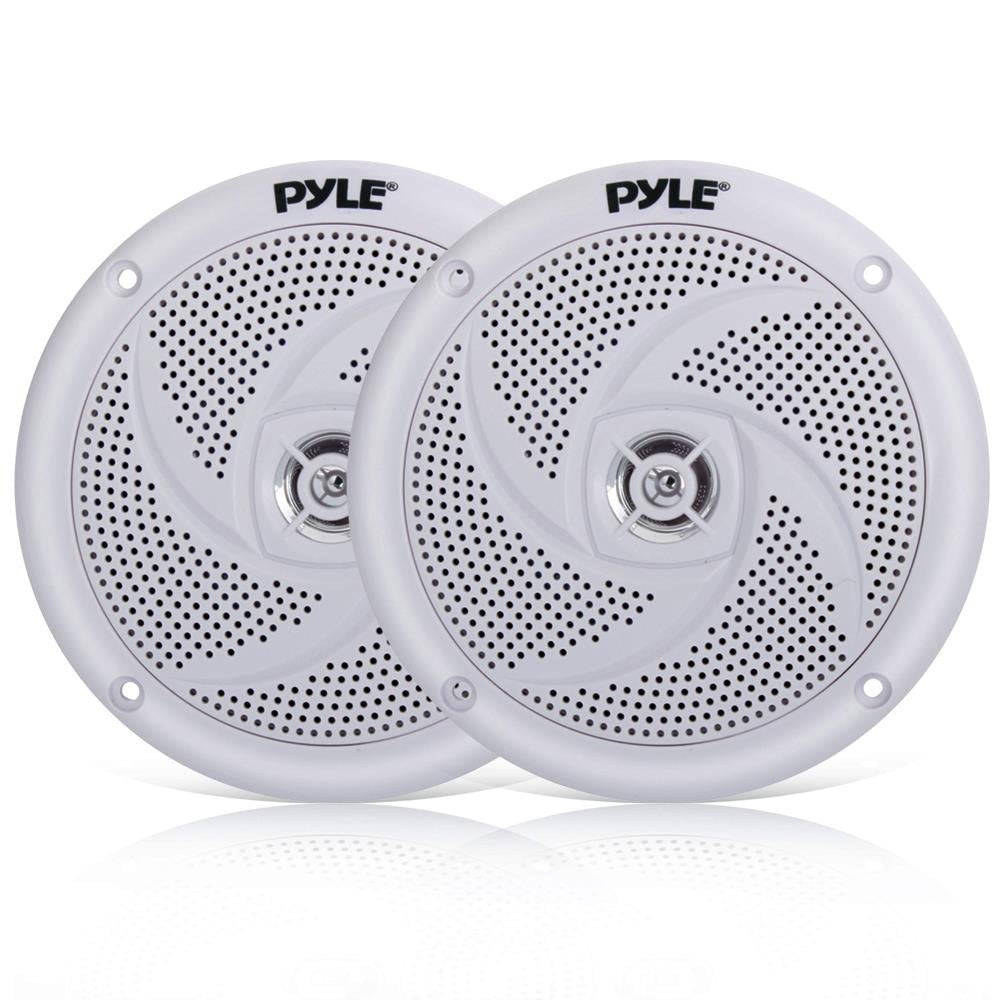 Pyle Marine Speakers - 5.25 Inch 2 Way Waterproof And Weather Resistant Outdoor Audio Stereo Sound System With 180 Watt Power An