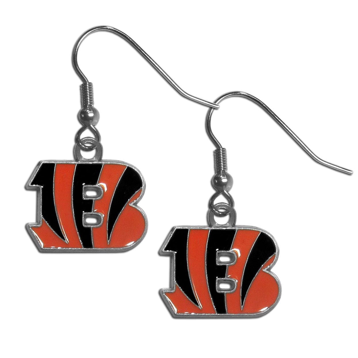 NFL Siskiyou Sports Womens Cincinnati Bengals Dangle Earrings One Size Team Color