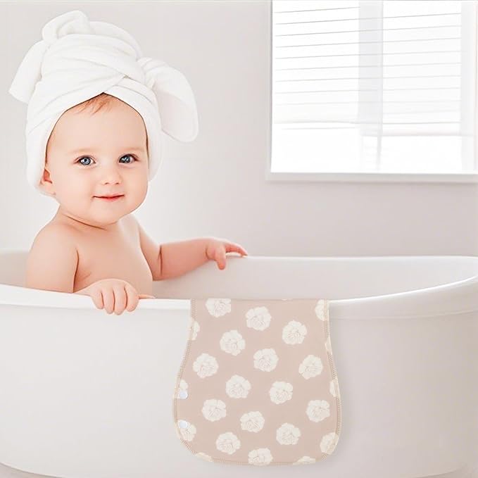 Baby Burp Cloths & Baby Bibs 2-in-1 Design Large Size 3 Layers Thicken Cotton Super Absorbent and Soft Baby Spit Up Burping Rags Baby Burp Cloth Set for Boys and Girls Solid 12 Pack