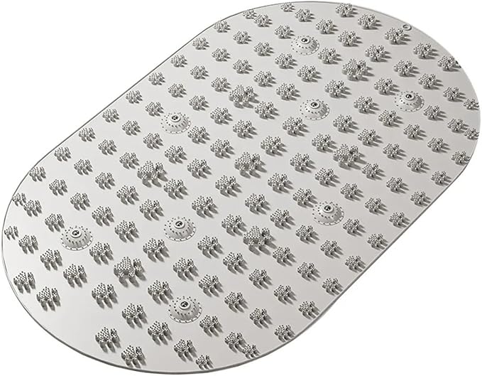 Qing Shuo shop Soft Silicone Foot Pressure Board - 48x78cm Acupressure Mat for Foot Massage & Training(Gray)
