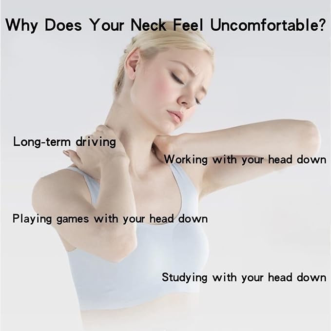 Cervical Neck Pillow: Designed to help alleviate neck discomfort. This neck pillow for sleeping can be used as a cervical traction device, for neck support and shoulder relaxation.. (Blue White)