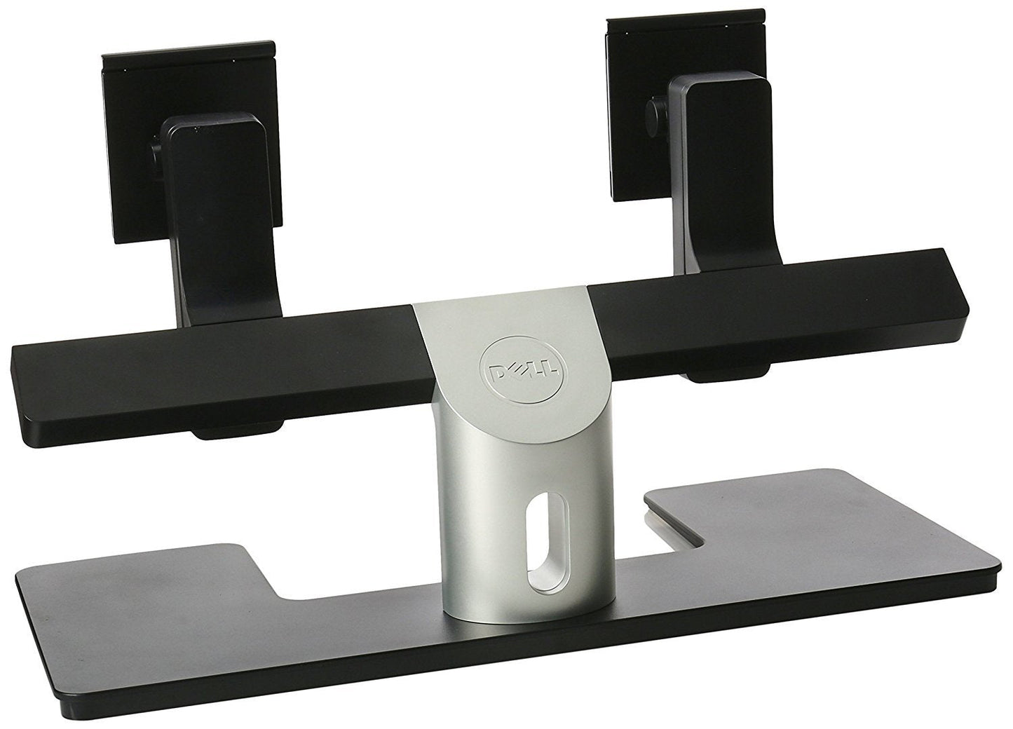 Dell MDS14 Dual Monitor Stand, Black/Silver, Adjustable Height, Model MDS14A