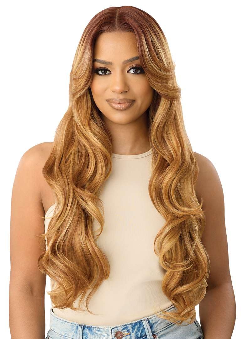 Outre Lace Front Wig - Perfect Hair Line - Swoop Series Y-Part 206 (TIRAMISU)