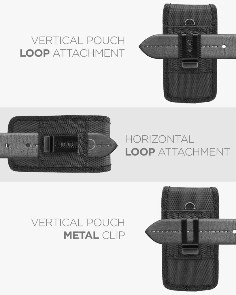 Encased Xl Cell Phone Pouch Holster Compatible With Samsung Galaxy S23 /S24 /S25 Ultra, Iphone 14/15/16 Pro Max Belt Clip Holder