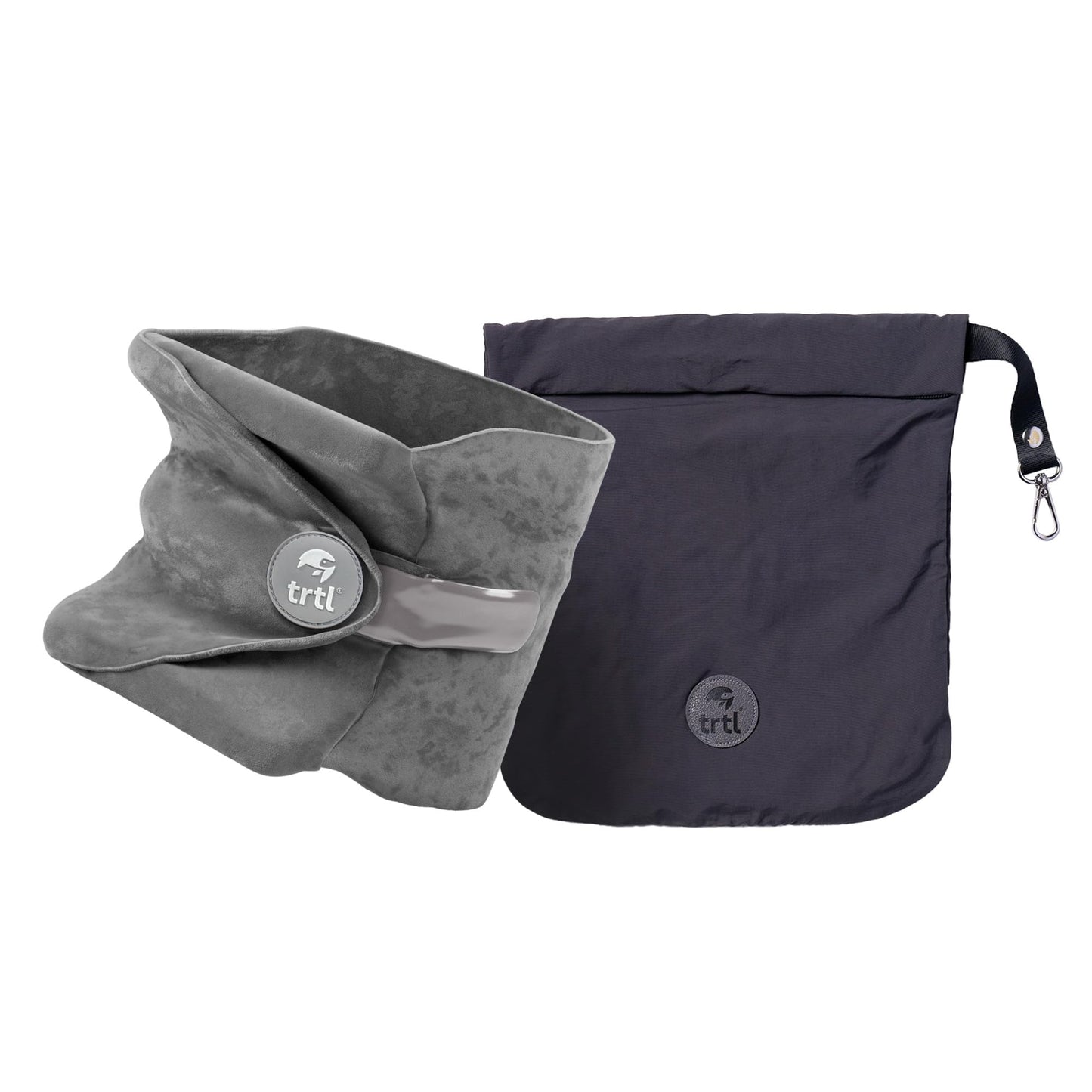 trtl Pillow - Scientifically Proven, Super Soft Neck Support Travel Pillow - Lightweight and Machine Washable - Ergonomic Design for Traveling on Airplanes, Cars, and Trains - Grey