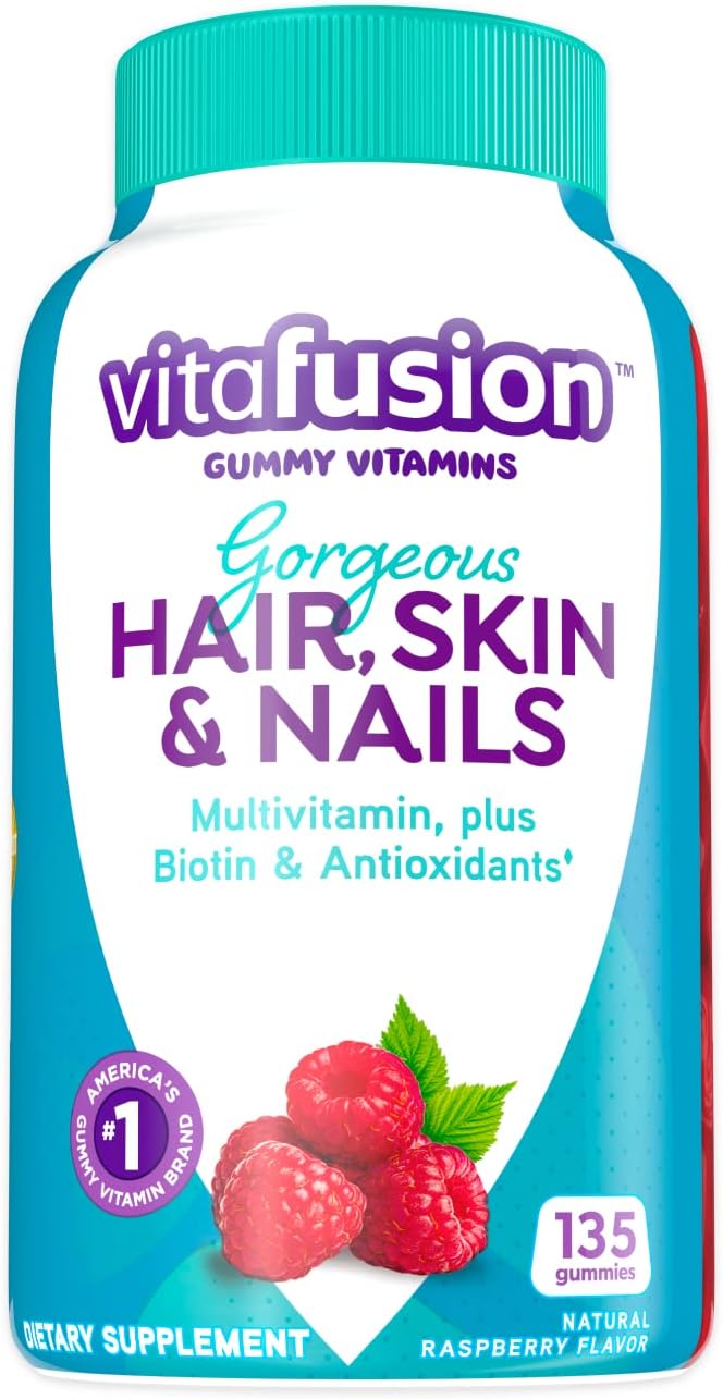 Vitafusion Gorgeous Hair, Skin & Nails Multivitamin Plus Power C Vitamin C Gummies for Immune Support Bundle, 135ct & 150 Count