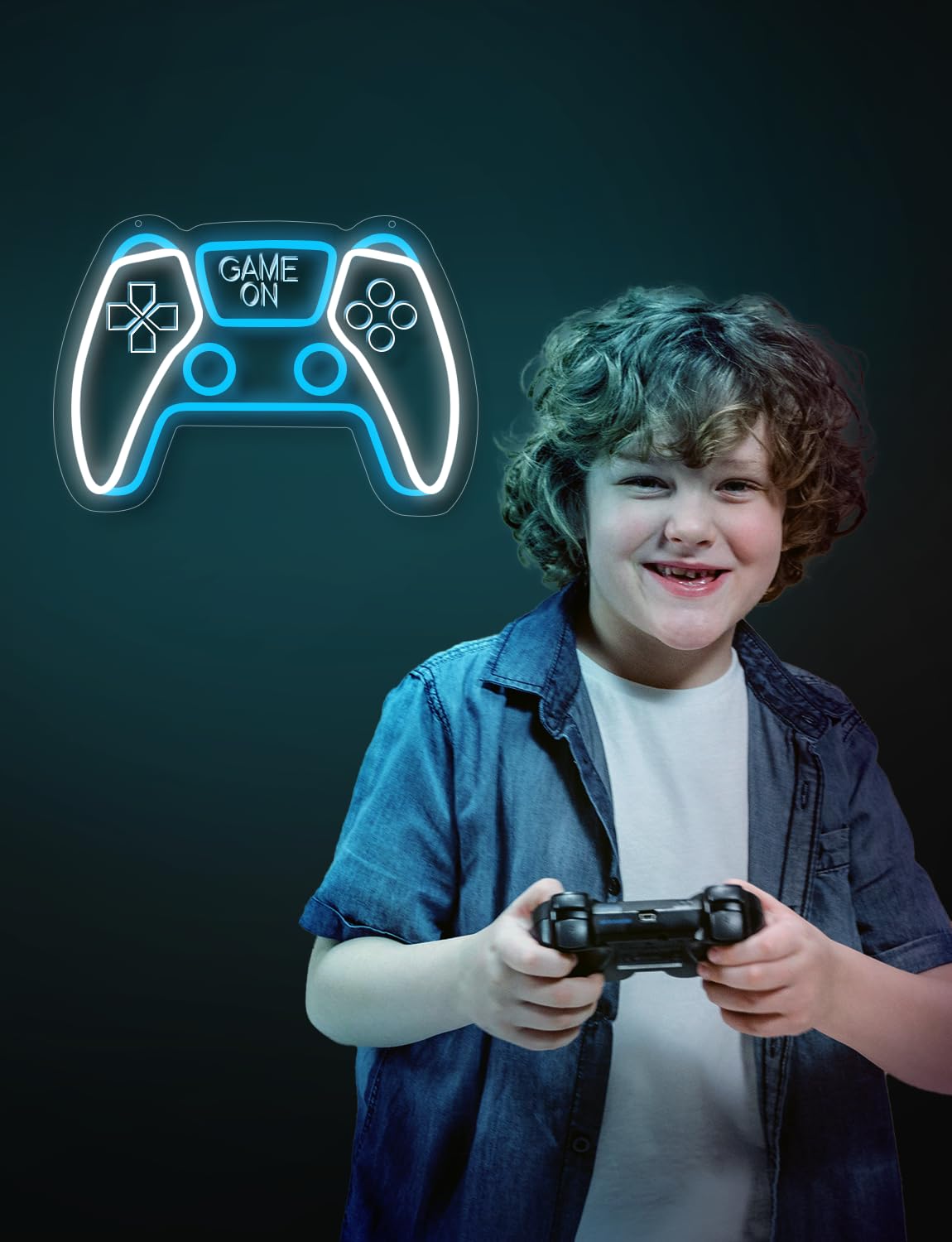 Lumoonosity Gamer Neon Sign - Gaming Neon Sign For Gaming Setup  Bedroom  Wall Decoration - Usb Powered Game Room Neon Sign - Gaming Led Lights For Gamers And Streamers - Gamer Gifts For Men  Kids