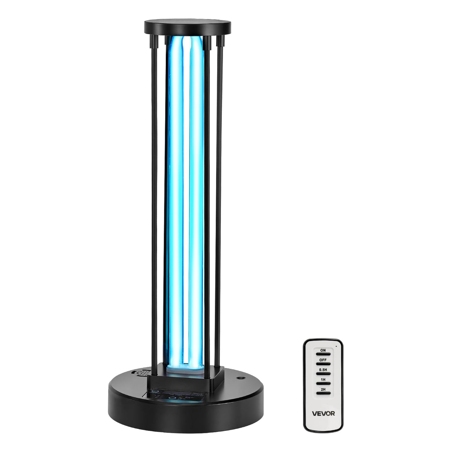 Vevor Uv Light, 36W Ultraviolet Lamp With Ozone Purifier, Uvc Lamp With 30/60/120 Minutes 3-Gear Timer And Remote Control, For R