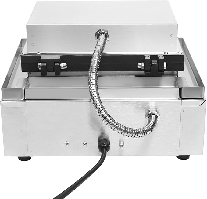 Commercial Waffle Donut Machine, 6 Holes Double-Sided Heating 50-300℃, 110V 1550W, Electric Doughnut Maker, Non-stick Donut MakerTeflon-Coating for Professional Kitchen