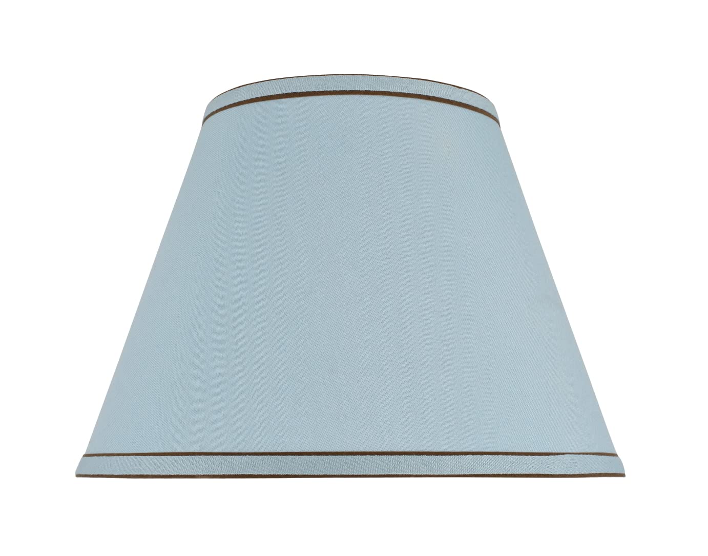 Aspen Creative Transitional Empire Spider Lamp Shade, 7in Top x 13in Bottom x 9.5in Slant Height, Faux Linen Textured Fabric, Light Blue, Model 32183