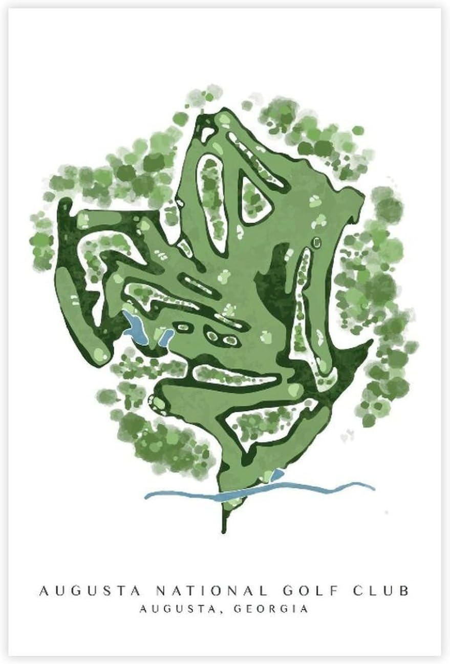 9W Golf Course Poster Green Scenery Decoration Wall Art for Office Living Room Unframe-style 20x30inch(50x75cm)