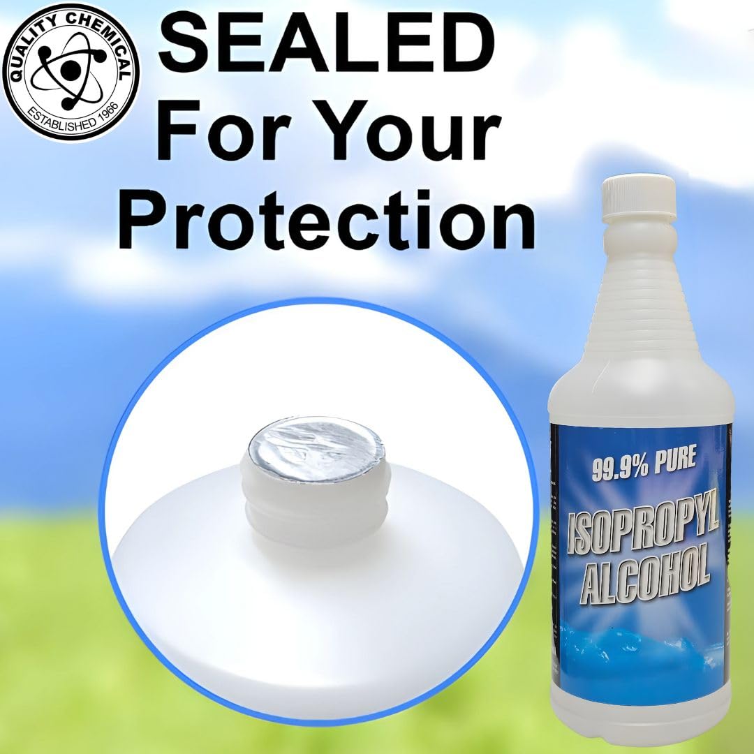 Quality Chemical - Super Premium - 99.9% Pure Isopropyl Alcohol (IPA) - Made in The USA - (1) 128 Fl Oz Bottle - Concentrated Isopropyl Alcohol (Combo)