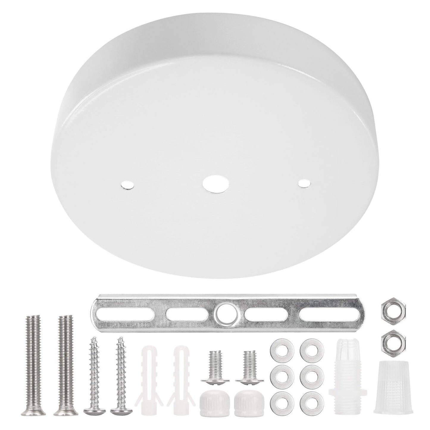 Sangle Sopffy Pendant Light Canopy Kit  5.8 Inches Ceiling Lighting Canopy Kit With All Mounting Hardware Modern Chandelier Ceiling Plate Cover For Pendant Lighting Fixtures  White (White)