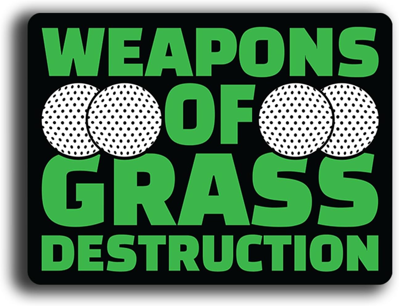 Funny Golf Stickers – Choose from 10 Humorous Designs – Durable Waterproof Vinyl Decals for Cars, Golf Carts, Laptops, Windows, Bumpers & More – 5 Inch (Grass Destruction)