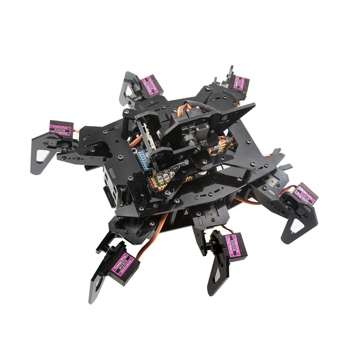 Adeept Raspclaws Hexapod Spider Robot Kit For Raspberry Pi 4/3 Model B+/B, Steam Crawling Robot, Opencv Target Tracking, Video T