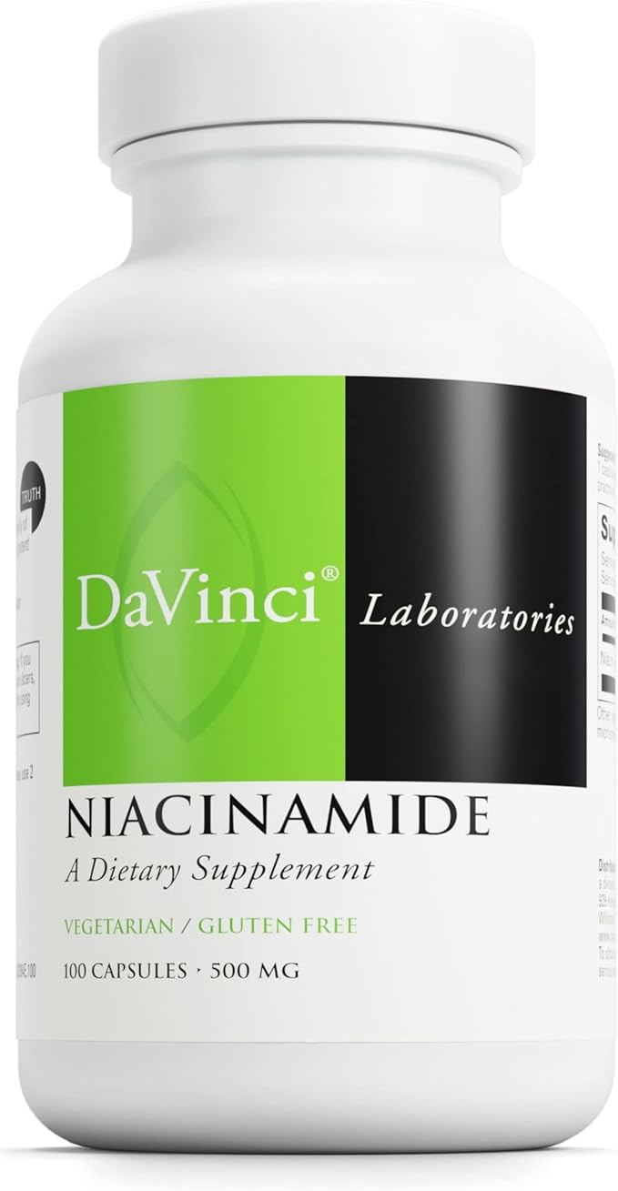 Davinci Labs Niacinamide - Dietary Supplement with Vitamin B3 to Support Circulation and Healthy Skin* - with 500 mg Niacinamide per Serving - Gluten-Free - 100 Vegetarian Capsules