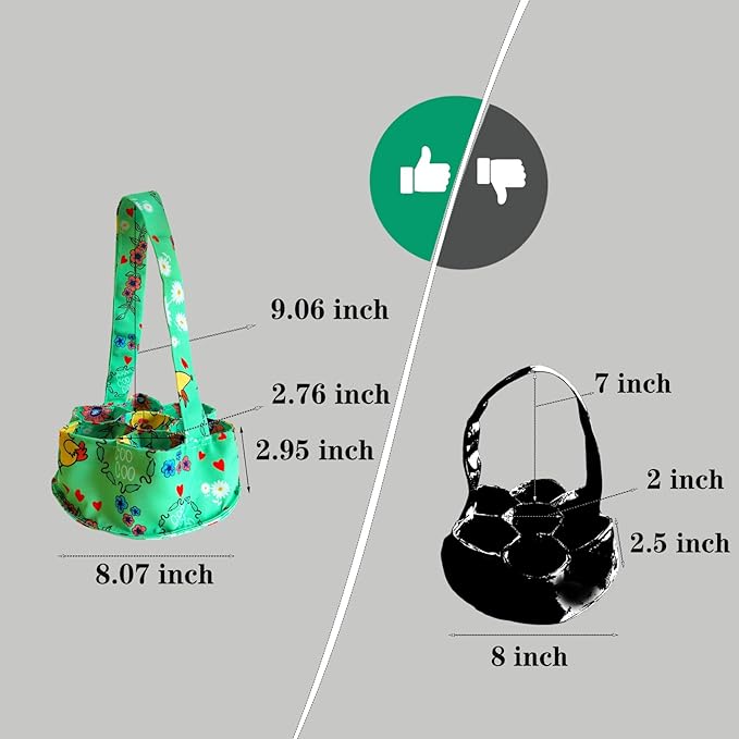Large Egg Collecting Basket - UKJENT Chicken Egg Gathering Basket Machine Washable, Hold Different Size Eggs Collection Carrier Bag, Fresh Eggs Collector for Chicken Duck Goose, Farm & Home Use