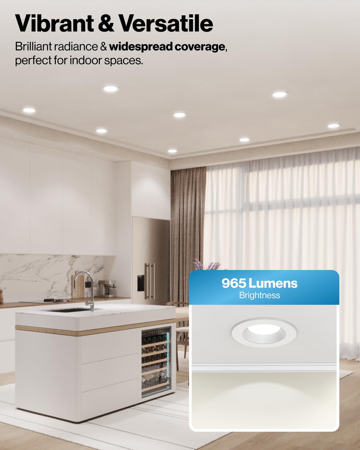 Sunco Lighting LED Can Lights Retrofit 12 Pack, 5/6 Inch, Dimmable, 6000K Daylight Deluxe, Aluminum, Model DL_BFDR6-13W-