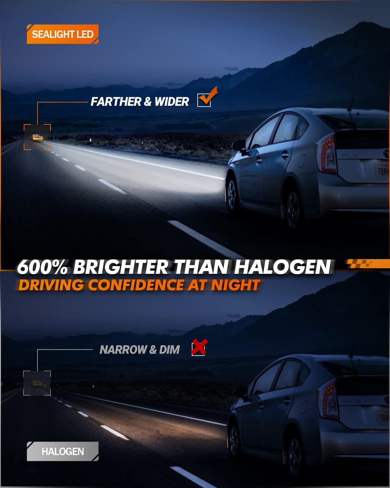 Sealight ??????/????/???? Bulbs  5-Min Plug And Play Bulb  Quick Installation  Fanless Light  Non-Polarity  Powersports Accessory Lights  Pack Of 2