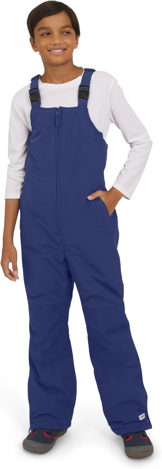 Lands' End Unisex Kids Squall Waterproof Adjustable Insulated Iron Knee Snow Bib Overalls