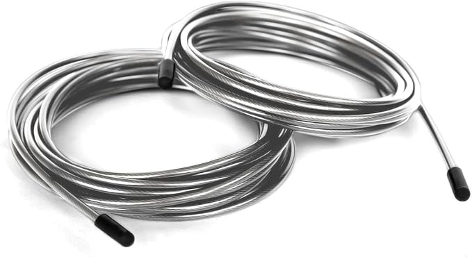 BRANK SPORTS® Pack of 2 Replacement Steel Ropes for all Jump Ropes | Length 12' | 2 Diameters and 7 Colors to Choose From...