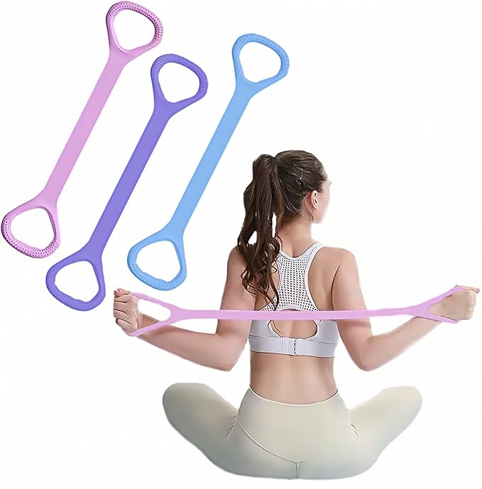 Nzwnxdtq Figure 8 Resistance Band with Handles, Elastic Bands for Working Out,Arm,Back,Shoulder Training Elastic Ropes,Exe...