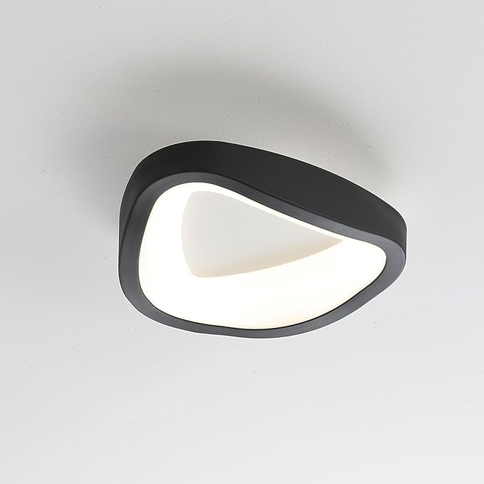 Black Flush Mount Ceiling Light Led Ceiling Light Fixture for Bedroom Entryway Hallway 4000k 10w