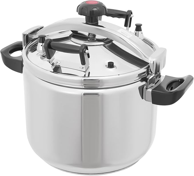 42.3QT Stainless Steel Pressure Cooker, 60Kpa Large Steamer Cooking Pressure Canner, Safety Valves, Compatible with Induction and Gas Stovetops for Family or Commercial
