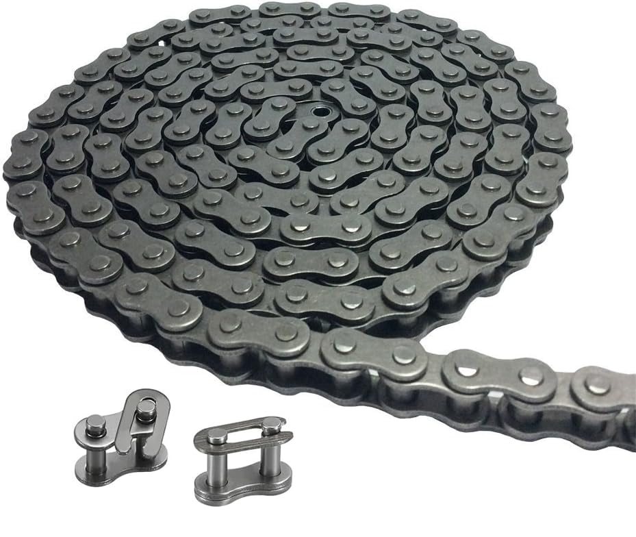 AZSSMUK #35 Roller Chain - 5 Feet Carbon Steel Material with 2 Connecting Links Industrial Chain - 160 Links