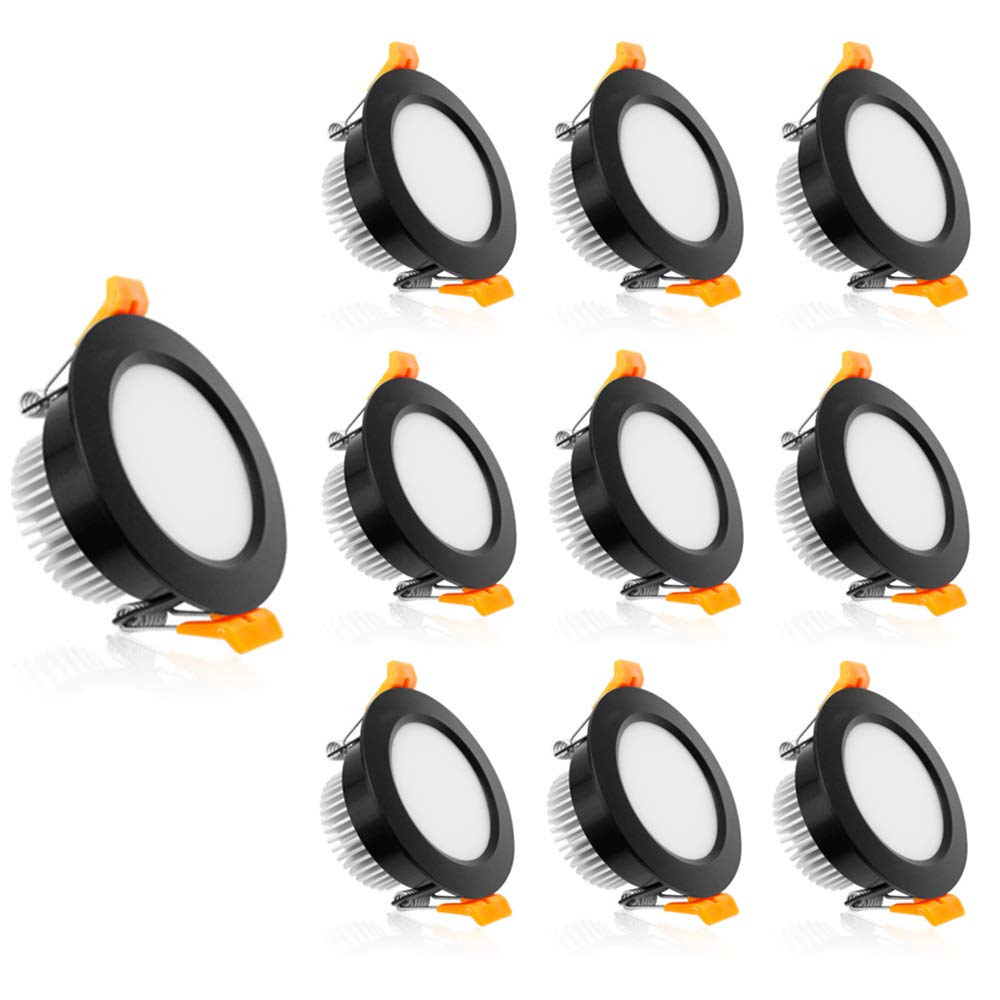 YGS-Tech 2 Inch LED Recessed Lighting, Dimmable 3W, 4000K Natural White, 10 Pack, Plastic