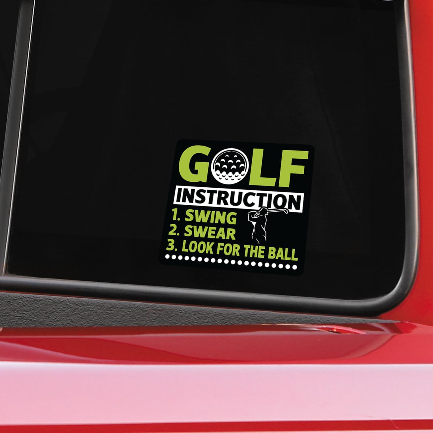 Funny Golf Stickers – Choose from 10 Humorous Designs – Durable Waterproof Vinyl Decals for Cars, Golf Carts, Laptops, Windows, Bumpers & More – 5 Inch (Golf Instruction)