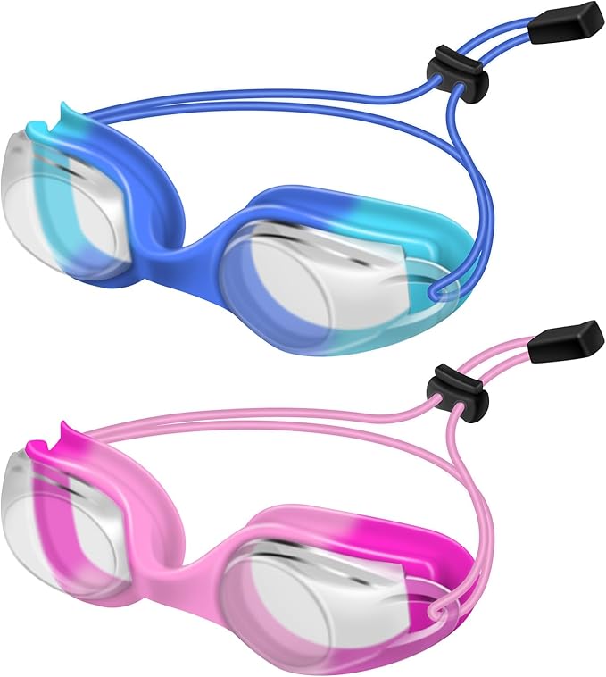 Berallo Kids Swim Goggles, 2 Pack Full Protection Swimming Goggles No Leaking Anti-Fog Child Age 3-14