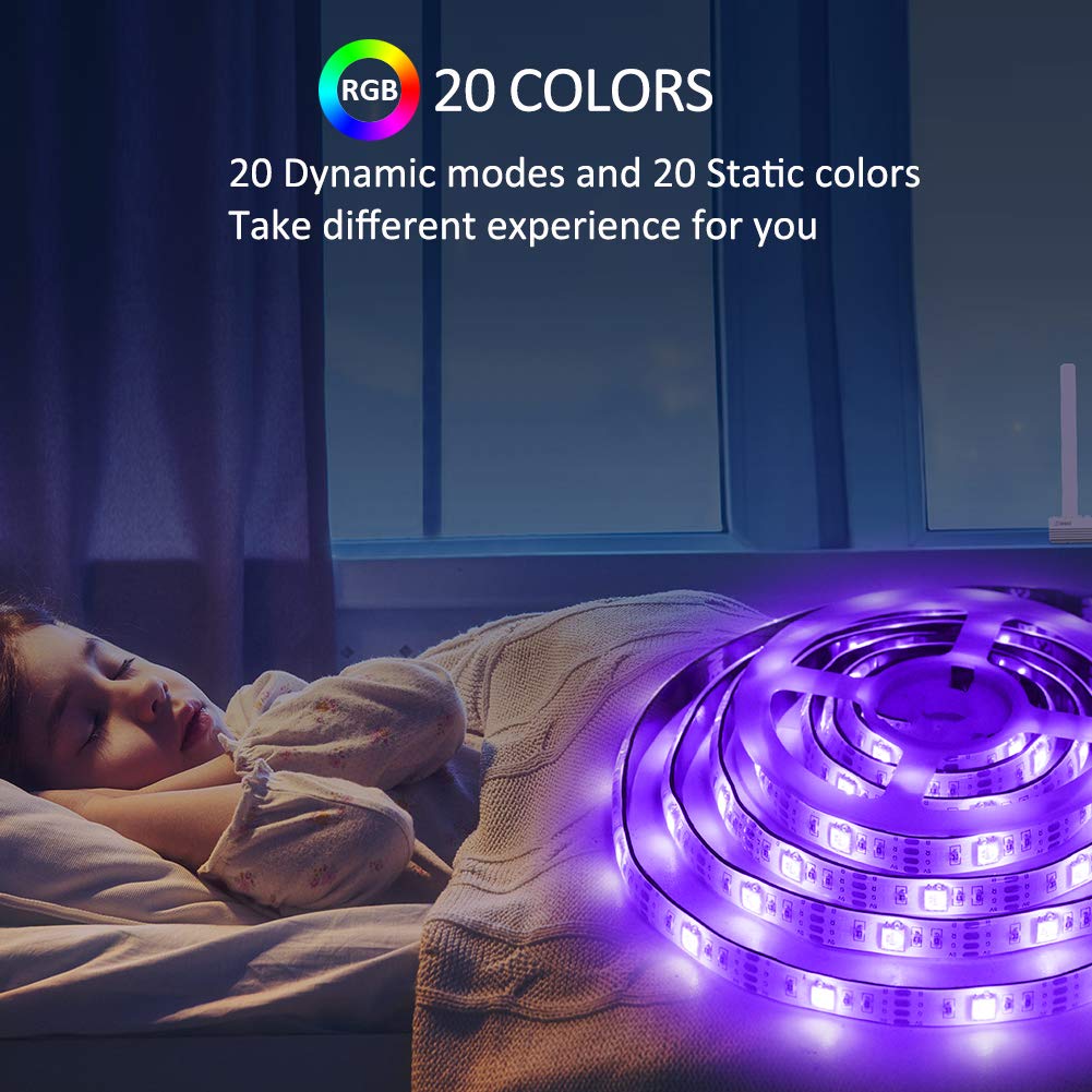 XYOP LED Strip Lights, Battery Operated RGB, 13.2FT/4M, 3 Keys Controller, Model XP-LED12-3J2P