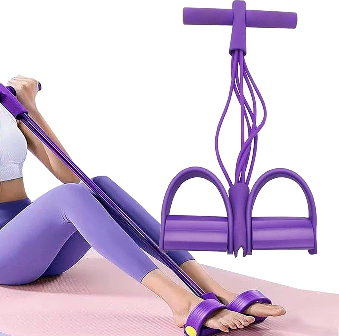 21 Fitness Resistance Bands-6 Tube Pedal Ankle Puller,Multifunction Tension Rope,Natural Latex Fitness Bands for Strength ...