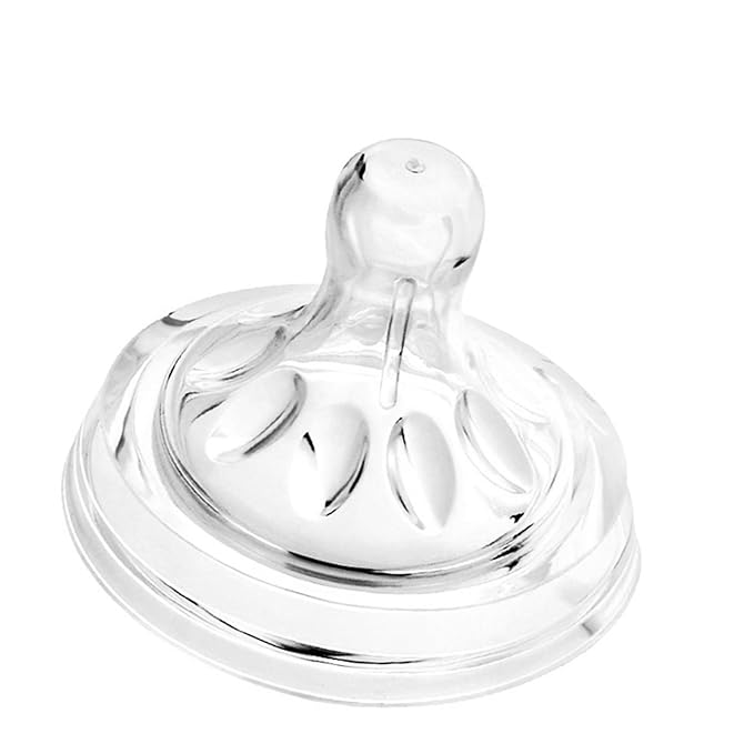 Bottle Nipples 9×5×5 4Pcs Bottle Nipples Transparent Soft Silicone Baby Bottles Nipples for 6 to 12 Month Old Infant