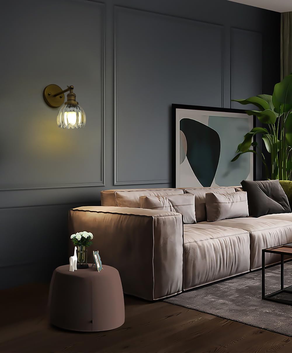 Phansthy Vintage Wall Sconce, USB Rechargeable, 12 RGB Remote, Metal, Antique, Model FZUS335-D