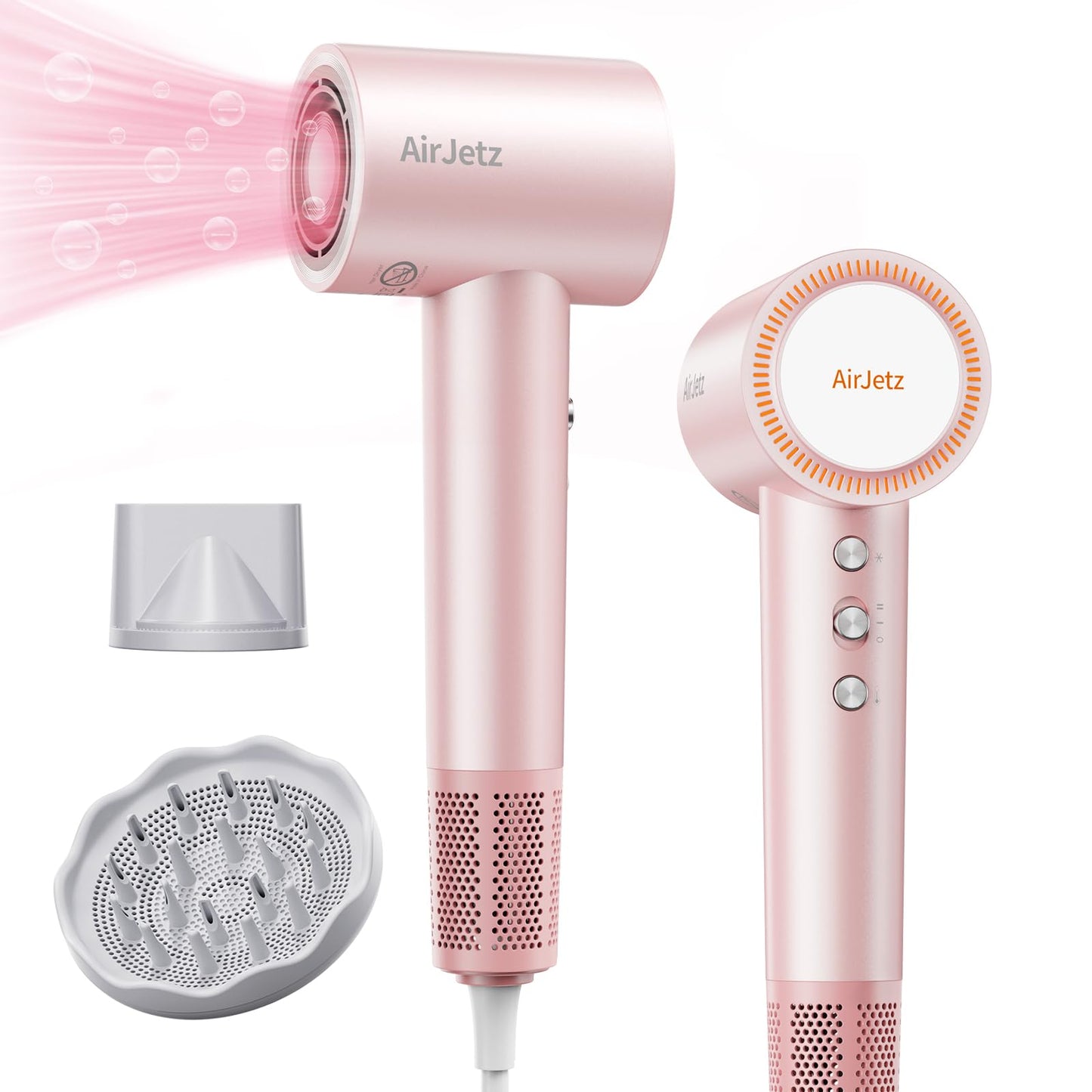 Hair Dryer, 160,000 RPM High-Speed Ionic Blow Dryer for Fast Drying, Professional Lightweight Hairdryer with Diffuser, Magnetic
