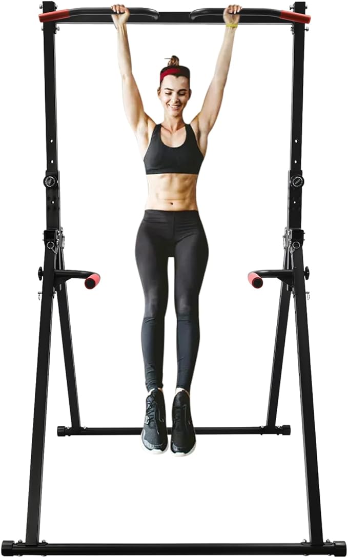 440 LBS Pull up Bar Free Standing, Parallel Adjustable Height Standing Pull Up Bar Dip Station for Home Gym Heavy Duty, St...
